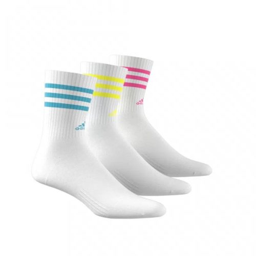 Adidas Performance uniszex hosszú sportzokni – 3 pár XXL (méret 49-51), rózsaszín, zöld, kék