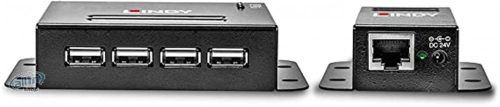 LINDY 50m 4 Port USB 2.0 Cat.5 Extender RJ45 USB extender RJ45 hálózati kábelen keresztül
