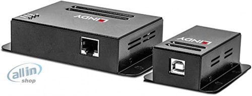 LINDY 50m 4 Port USB 2.0 Cat.5 Extender RJ45 USB extender RJ45 hálózati kábelen keresztül